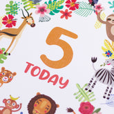 rainforest-age-5-birthday-sign-and-easel|LLSTWRAINFOREST5A4|Luck and Luck|2